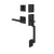 Emtek MC-EE4040CLP-04 Modern Rectangular Sectional Entry Set with Clapton Lever - Single Cylinder