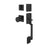 Emtek MC-EE4040PG-04 Modern Rectangular Sectional Entry Set with Page Knob - Single Cylinder
