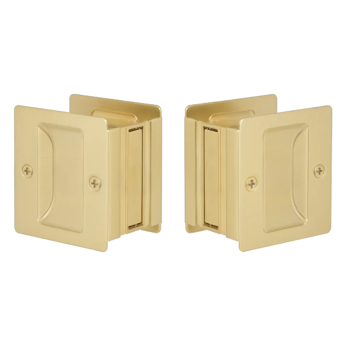 Emtek MC-EEPDSQU64-30 Square Pocket Door Lock - Passage