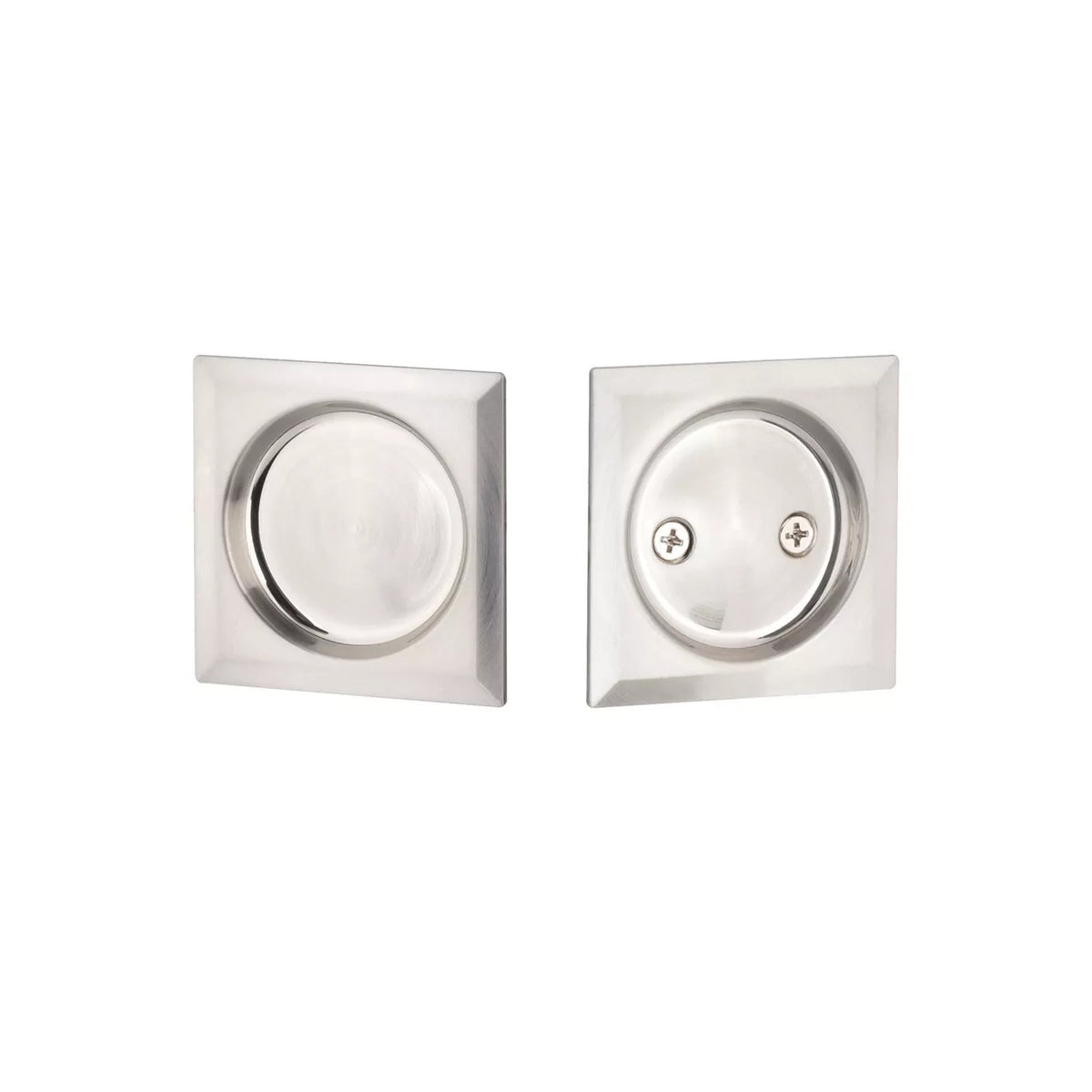 Emtek MC-EETPDSQU62-30 Square Tubular Pocket Door Lock - Tubular Passage