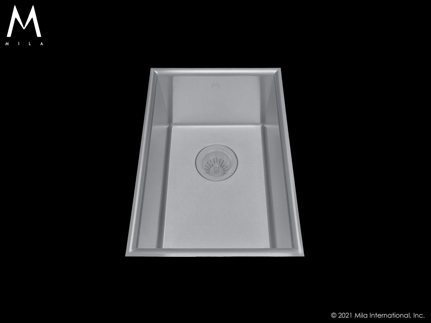 Mila MCFS-651SB Crescent Single Bowl Flush Mount Sink