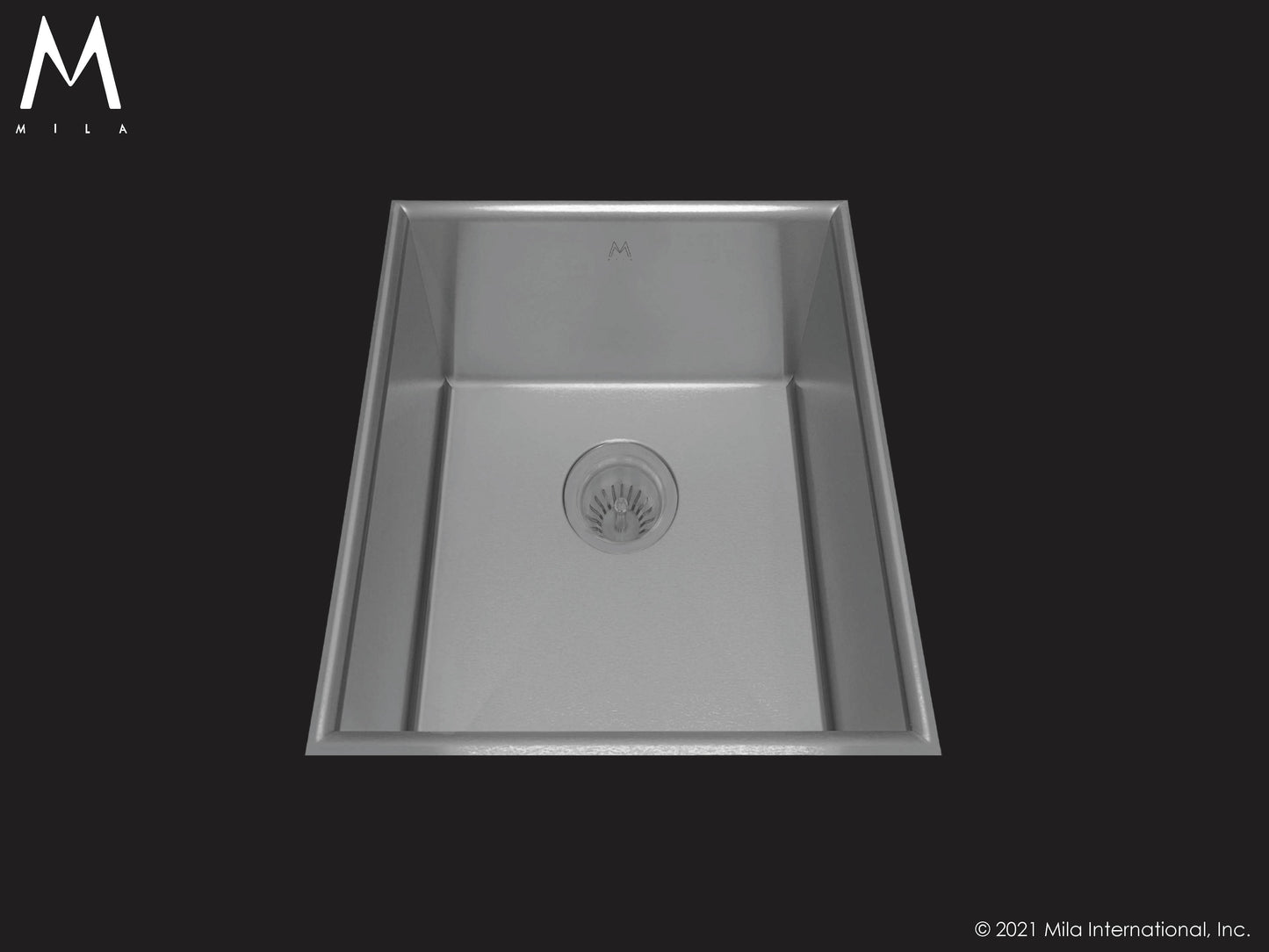 Mila MCFS-652SB Crescent Single Bowl Flush Mount Sink