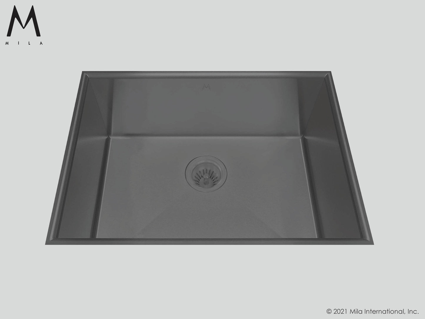 Mila MCFS-654SB Crescent Single Bowl Flush Mount Sink