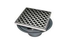 Load image into Gallery viewer, Infinity Drain MD 5-2P 5” x 5” MD 5 - Strainer - Moor Pattern &amp; 2&quot; Throat w/PVC Drain Body 2” Outlet
