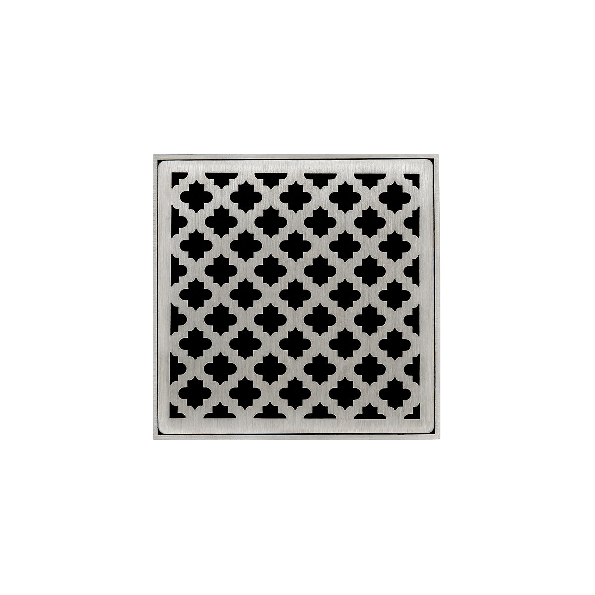 Infinity Drain MD 5-3A 5” x 5” MD 5 - Strainer - Moor Pattern & 4" Throat w/ABS Drain Body 3” Outlet