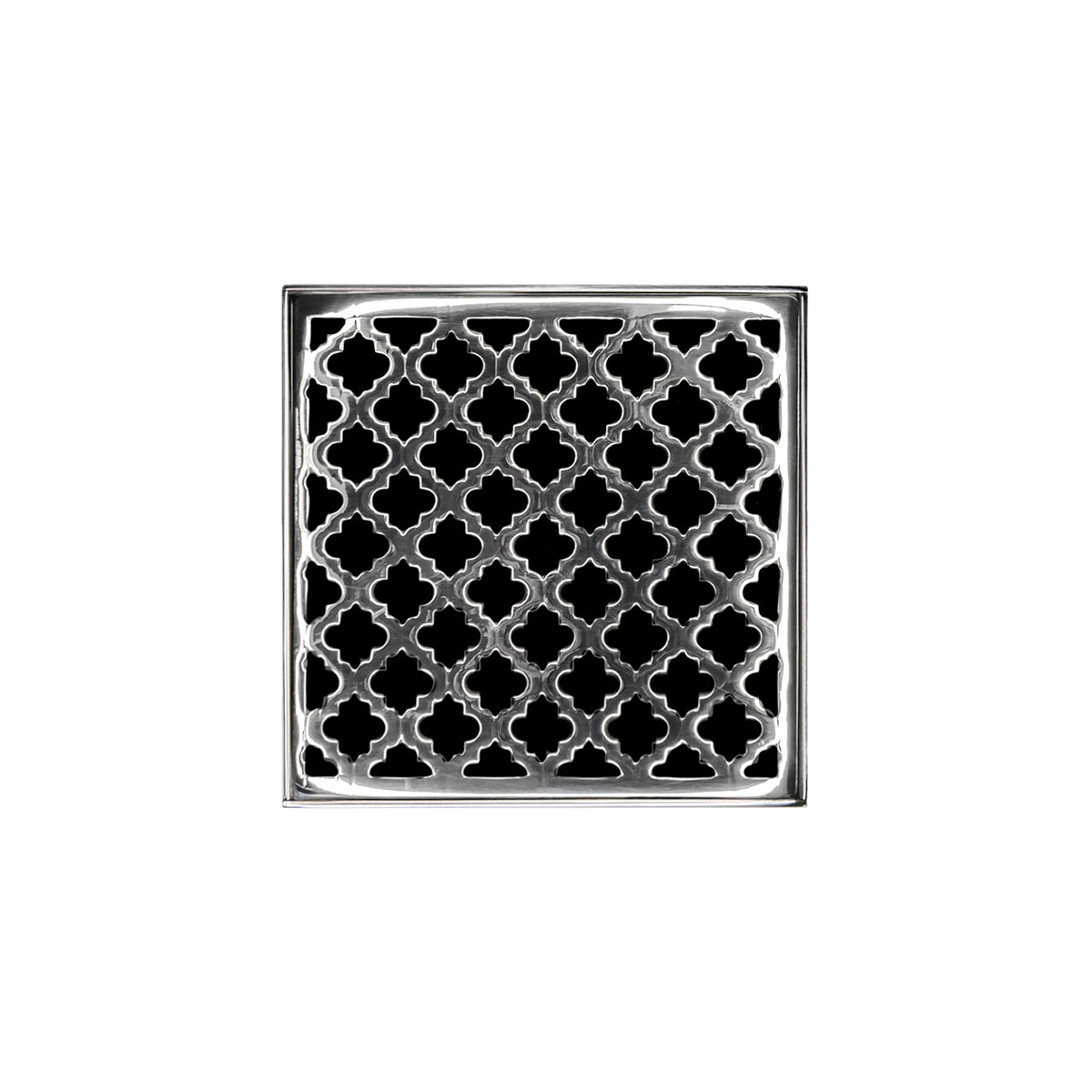 Infinity Drain MD 5-3P 5” x 5” MD 5 - Strainer - Moor Pattern & 4" Throat w/PVC Drain Body 3” Outlet