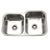 Houzer MEC-3220SL-1 Medallion 32 Inch Stainless Steel Undermount 60/40 Double Bowl Kitchen Sink With Small Left Bowl