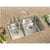 Houzer MEC-3220SL-20 Medallion 32 Inch Stainless Steel Undermount 60/40 Double Bowl Kitchen Sink With Small Left Bowl