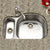 Houzer MG-3209SL-1 Medallion 32 Inch Stainless Steel Undermount 80/20 Double Small Left Bowl Kitchen Sink
