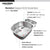 Houzer MG-3209SR-20 Medallion 32 Inch Stainless Steel Undermount 80/20 Double Small Right Bowl Kitchen Sink
