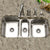 Houzer MGT-4120-1 Medallion 40 Inch Stainless Steel Undermount Triple Bowl Kitchen Sink