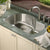 Houzer MH-3200-1 Medallion Designer 32 Inch Stainless Steel Undermount Offset Single Bowl Kitchen Sink