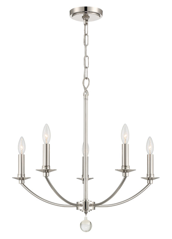 Crystorama MIL-8005 Mila 5 Light Chandelier