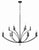 Crystorama MIL-8015-BK Mila 15 Light Chandelier - Black