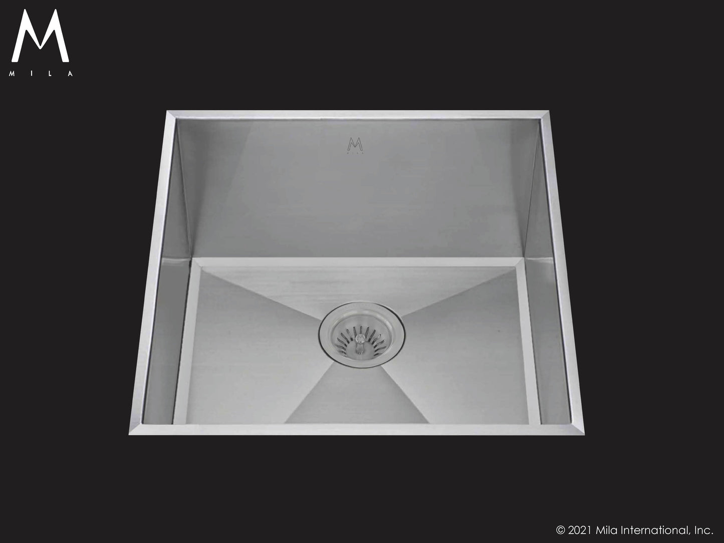 Mila MLFS-652SB Louvre Single Bowl Flush Mount Sink