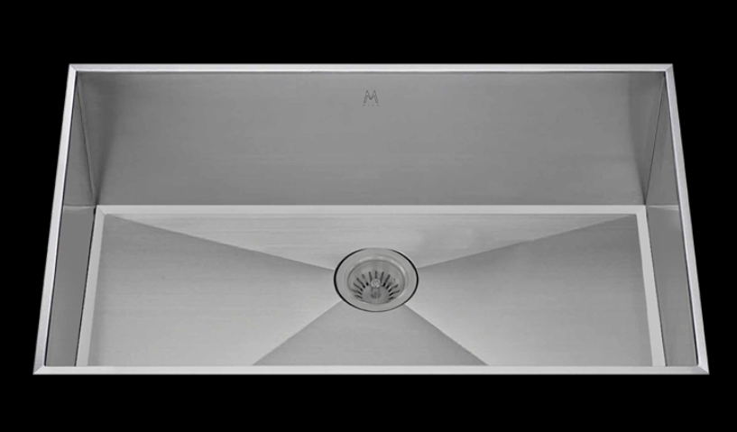 Mila MLFS-656SB Louvre Single Bowl Flush Mount Sink