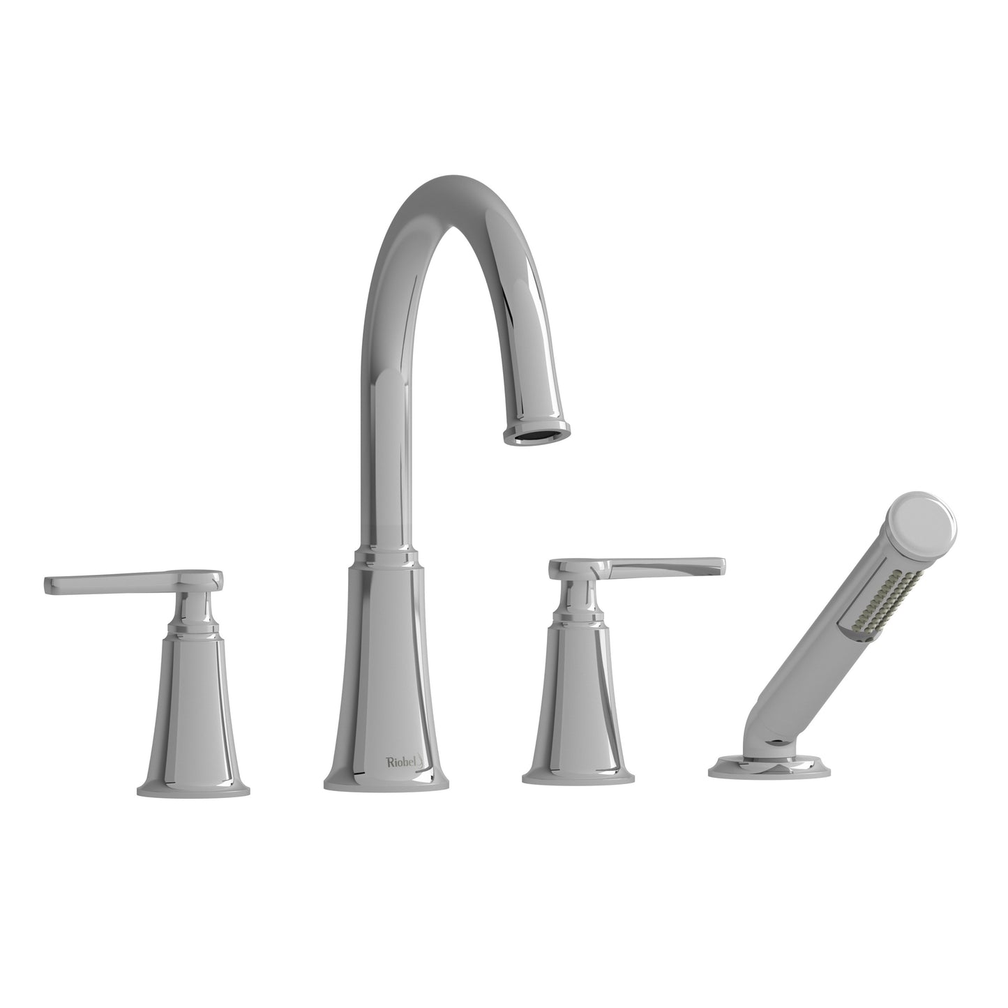 Riobel MMRD12 Momenti 4-Hole Deck Mount Tub Filler With C-Spout