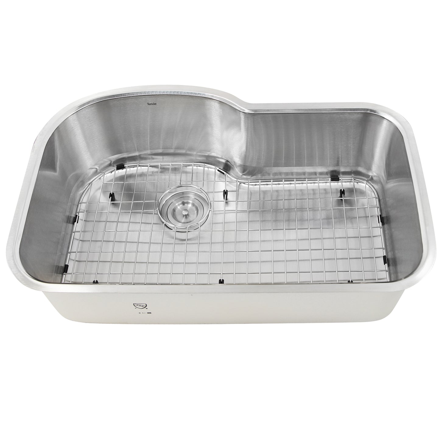 Nantucket Sinks MOBYXL-16 Single Bowl Oblong Undermount Kitchen Sink, 16 Gauge