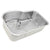 Nantucket Sinks MOBYXL-16 Single Bowl Oblong Undermount Kitchen Sink, 16 Gauge