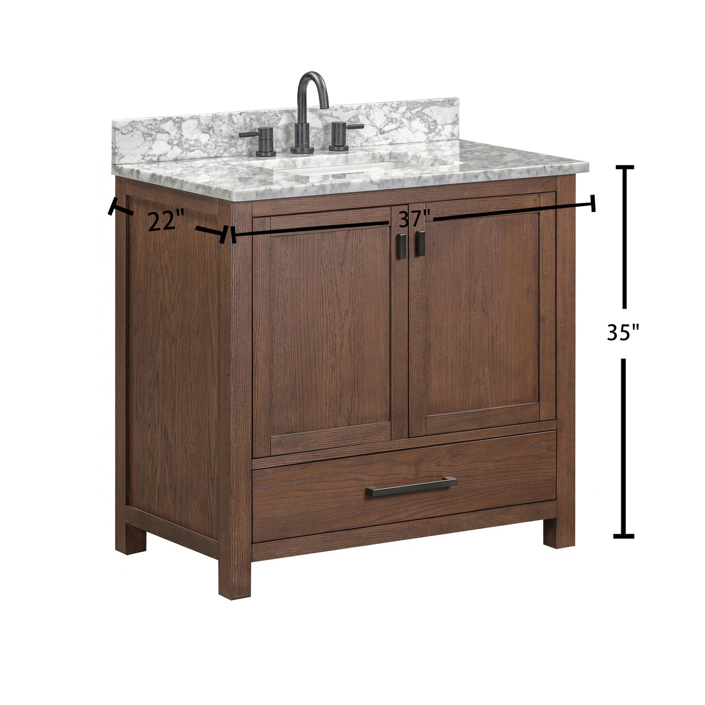 Avanity MODERO-VS37Modero 37 in. Single Sink Bathroom Vanity with Top - Parent