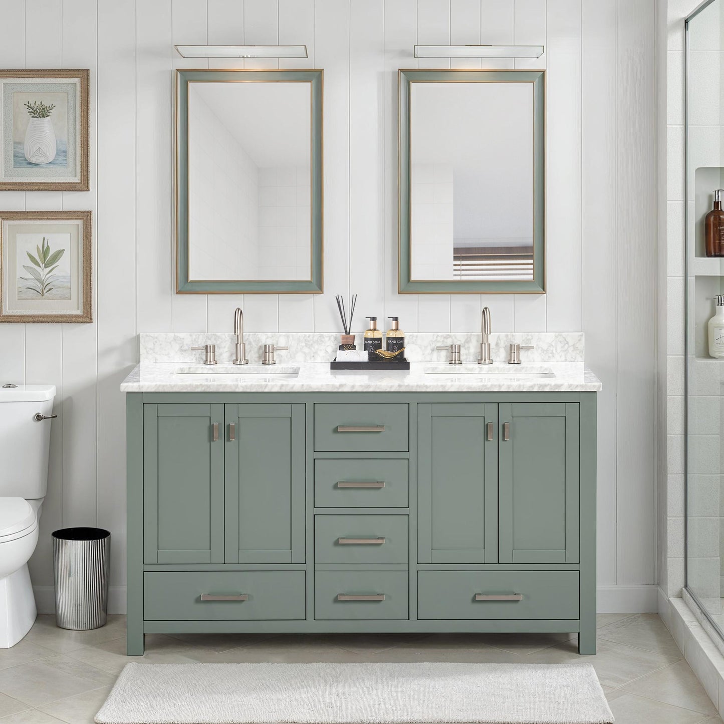 Avanity MODERO-VS61Modero 61 in. Double Sink Bathroom Vanity with Top