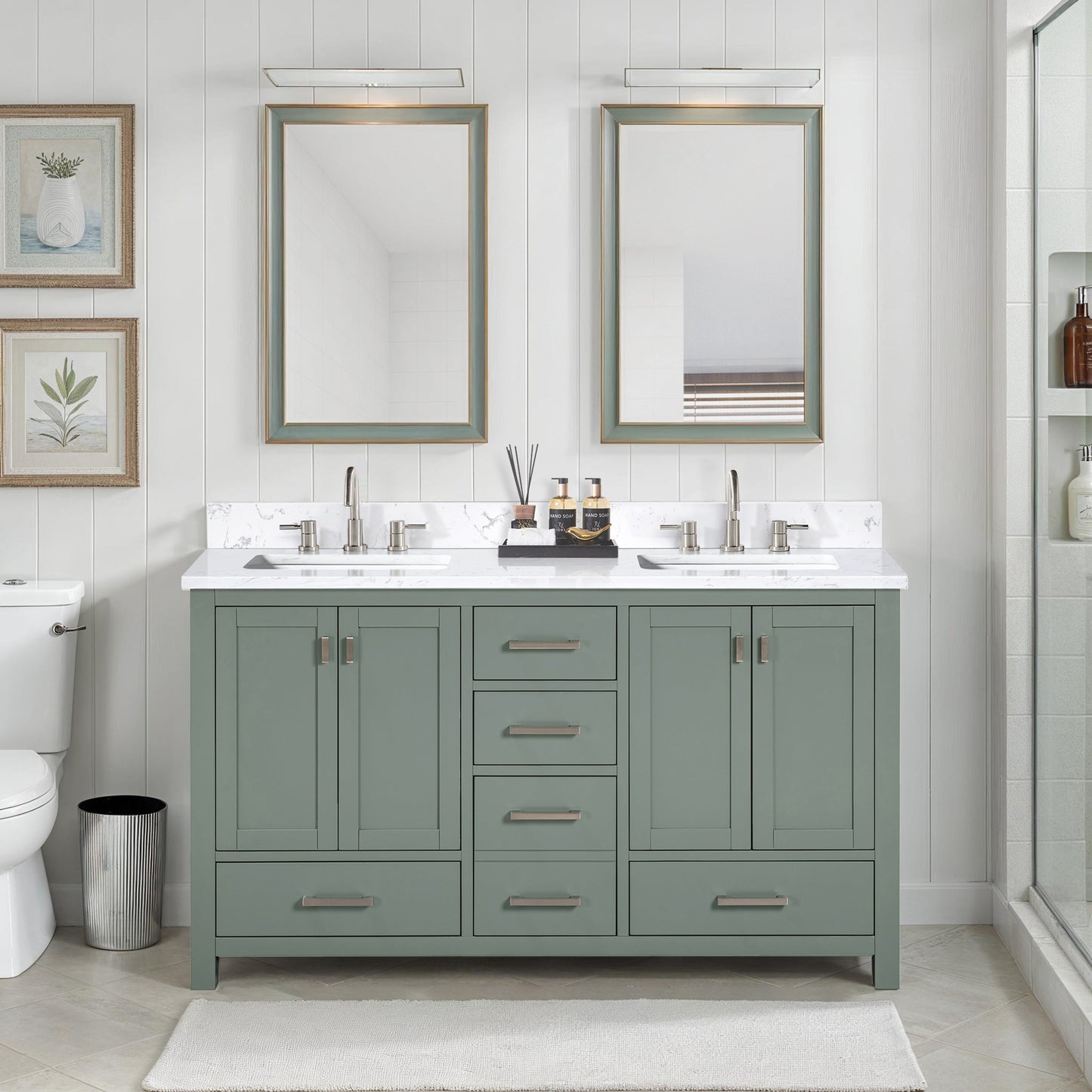 Avanity MODERO-VS61Modero 61 in. Double Sink Bathroom Vanity with Top
