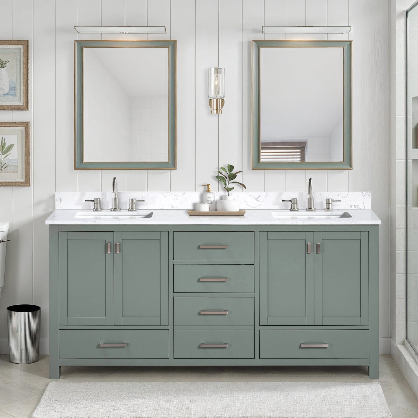 Avanity MODERO-VS73Modero 73 in. Double Sink Bathroom Vanity with Top