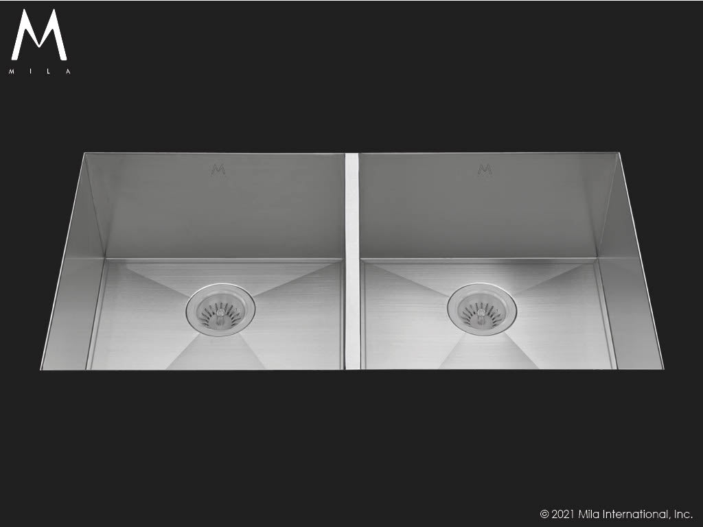 Mila MOUD-654SB Orion Double Bowl Sink