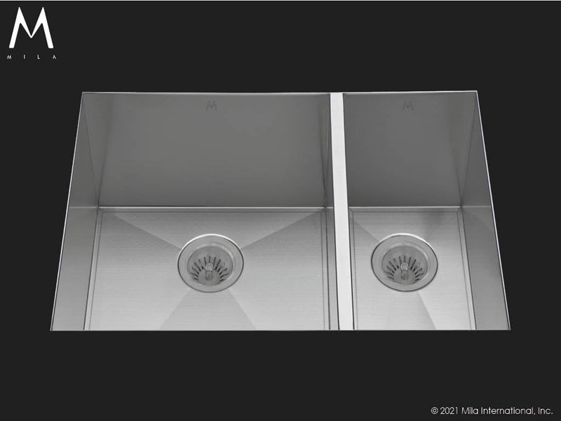 Mila MOUD-802SB Orion Double Bowl Sink