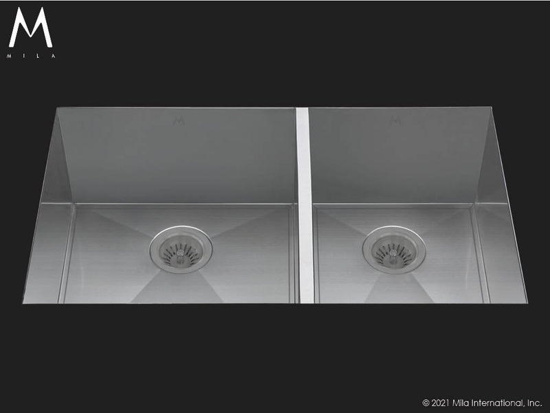 Mila MOUD-803SB Orion Double Bowl Sink