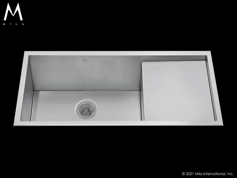 Mila MPS-652SB Atelier Prepboard Single Bowl Flush Mount/Tri Mount