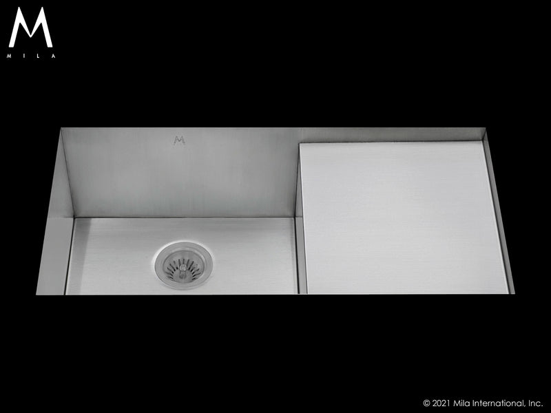 Mila MPU-651SB Flatiron Single Bowl Prepboard Sink