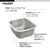 Houzer MS-1708-C Club 17 Inch Stainless Steel Undermount Bowl Bar and Prep Sink