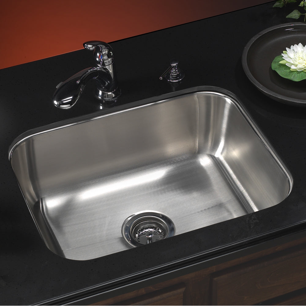 Houzer MS-2309-1 Medallion 23 Inch Stainless Steel Undermount Single Bowl Kitchen Sink