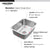 Houzer MS-2309-C Medallion Classic 23 Inch Stainless Steel Undermount Single Bowl Kitchen Sink