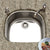 Houzer MS-2409-20 Medallion Designer 24 Inch Stainless Steel Undermount Single D Bowl Kitchen Sink