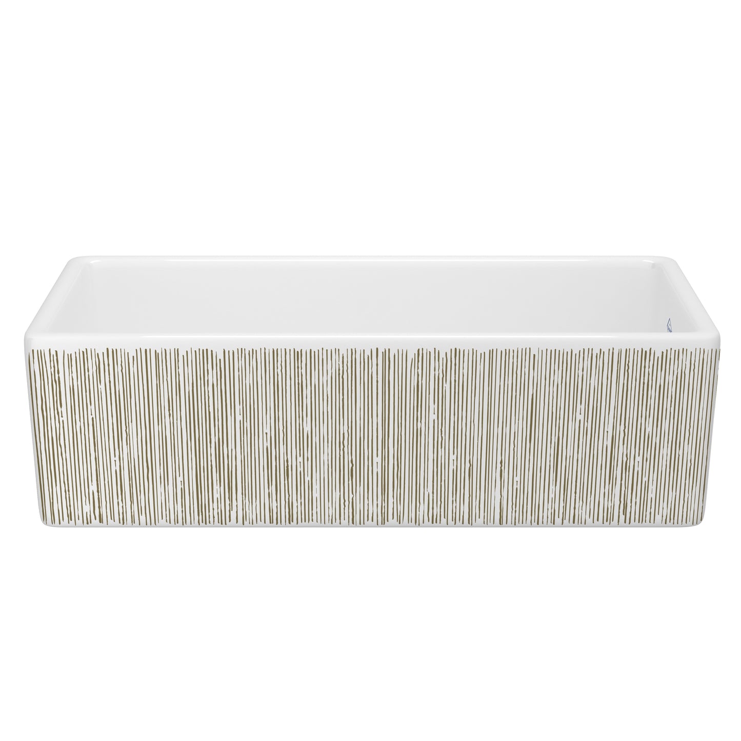 Shaws MS3618 Shaker 36" Single Bowl Farmhouse Apron Front Fireclay Kitchen Sink With Eucalyptus Design
