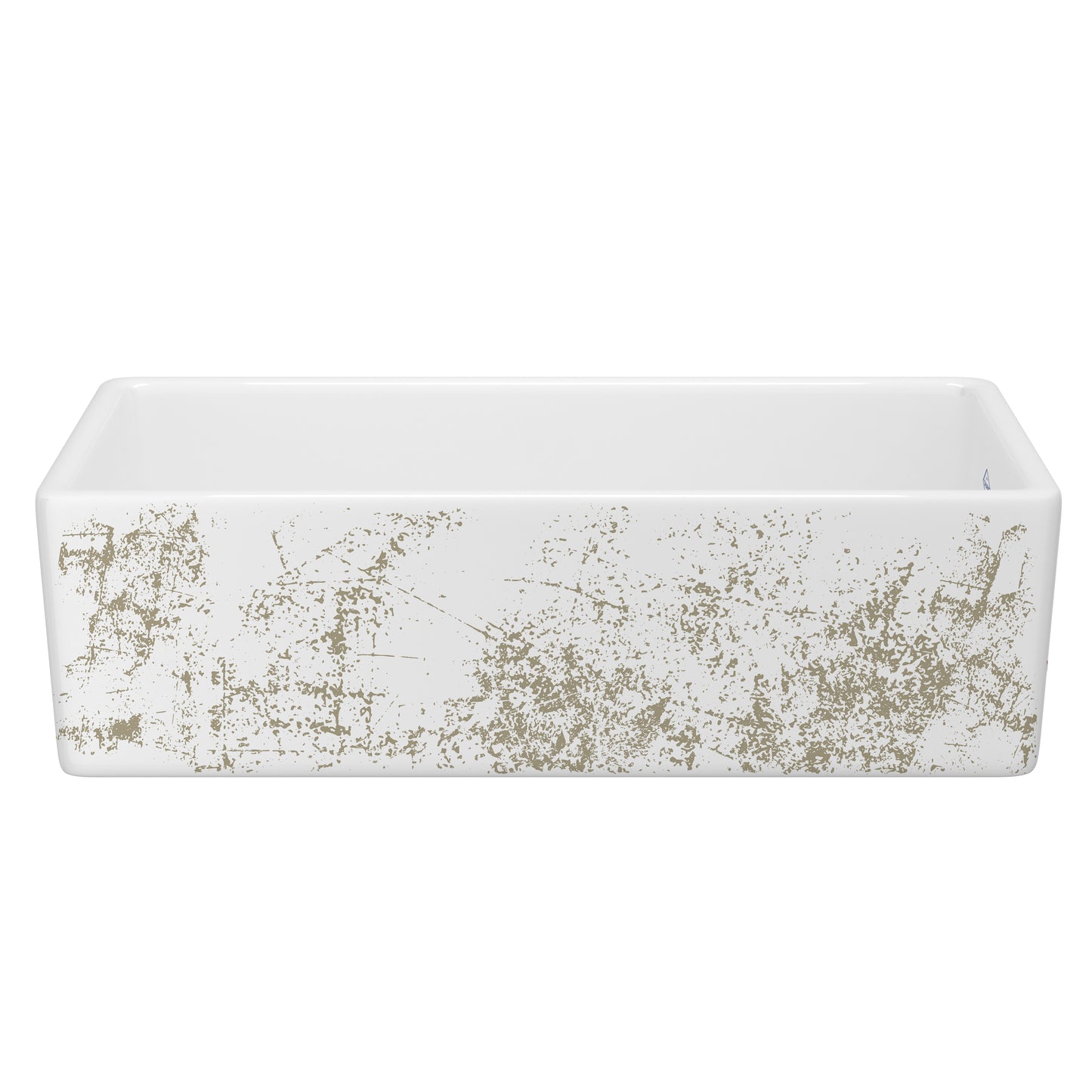 Shaws MS3618 Shaker 36" Single Bowl Farmhouse Apron Front Fireclay Kitchen Sink With Eucalyptus Design