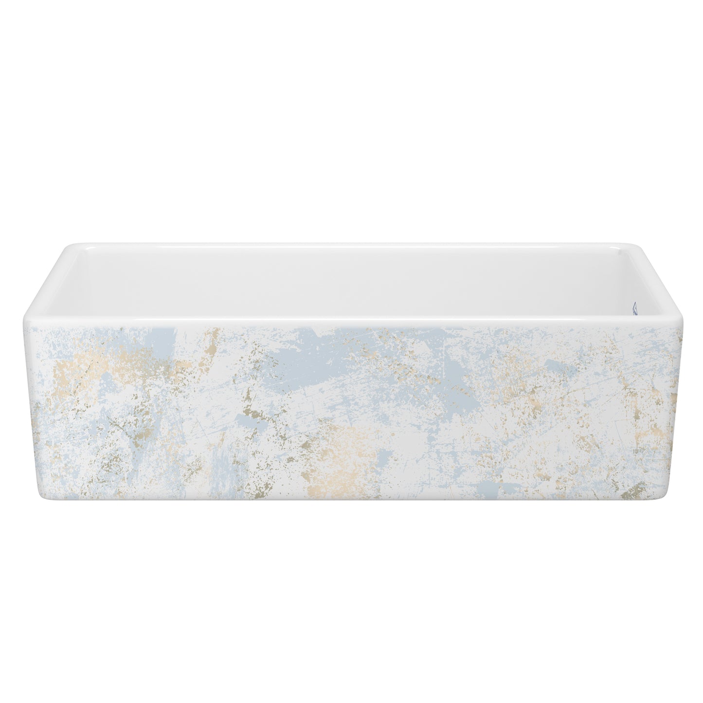 Shaws MS3618 Shaker 36" Single Bowl Farmhouse Apron Front Fireclay Kitchen Sink With Eucalyptus Design