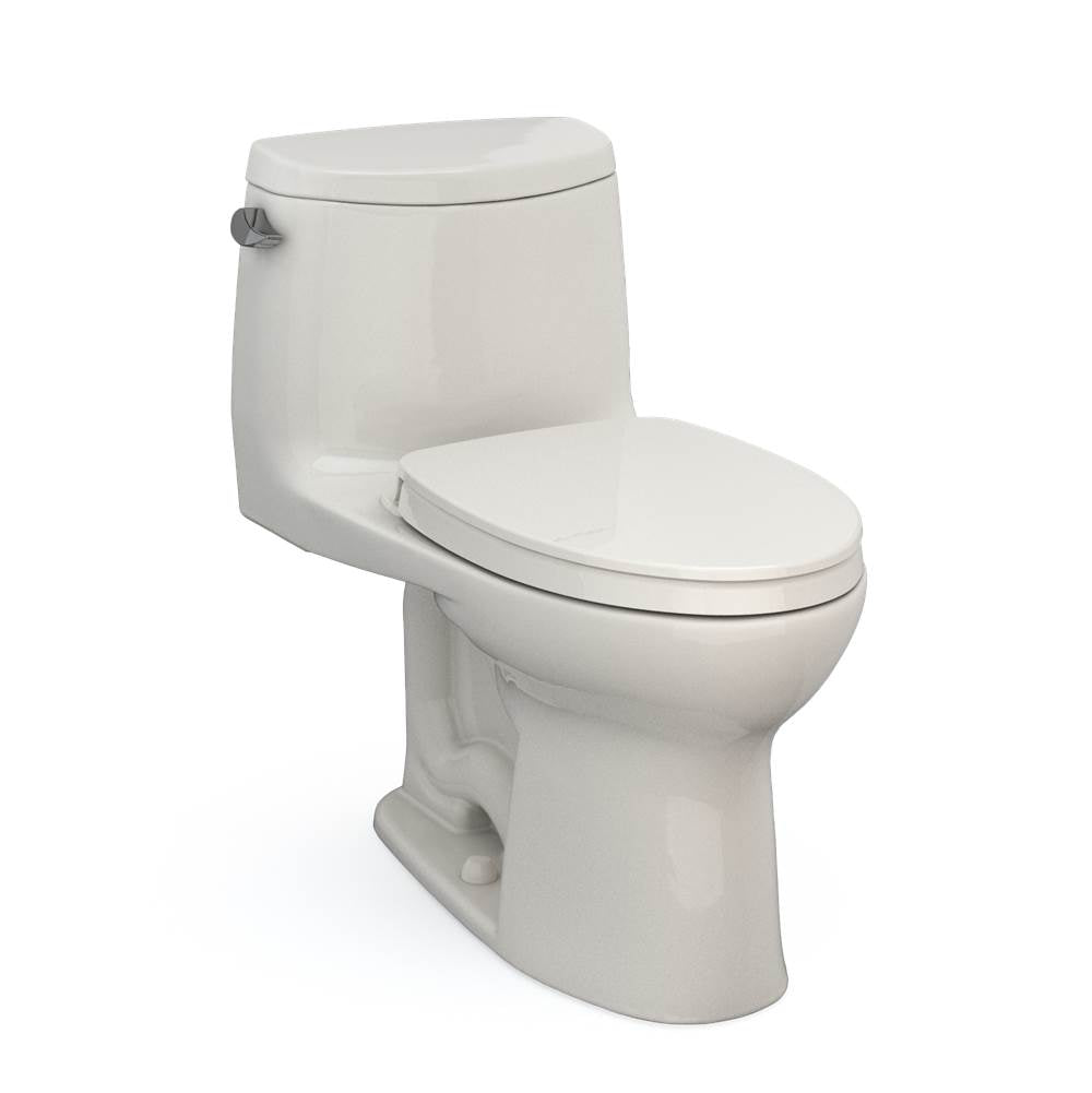 Toto MS604124CEFG Ultramax Ii One-Piece Elongated 1.28 GPF Universal Height Toilet With Cefiontect and Ss124 Softclose Seat, Washlet+ Ready