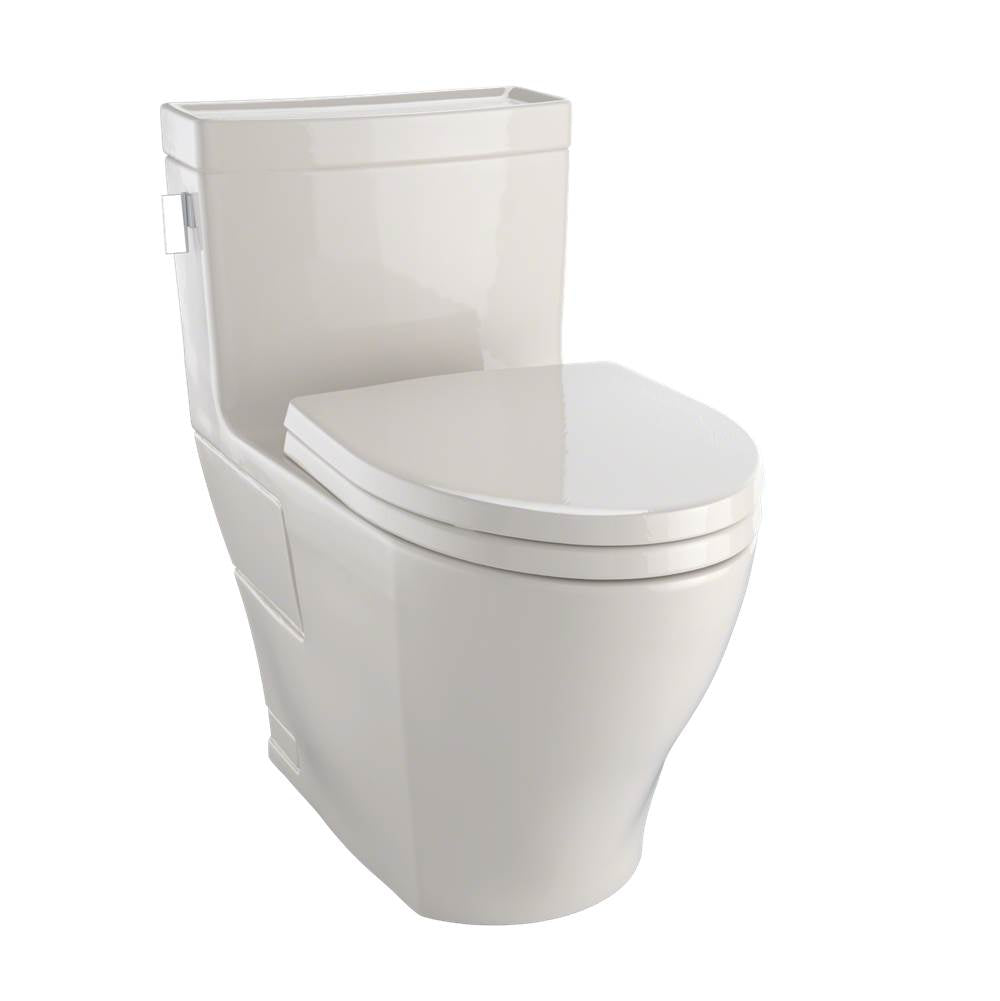 Toto MS624124CEFG Legato Washlet+ One-Piece Elongated 1.28 GPF Universal Height Skirted Toilet With Cefiontect