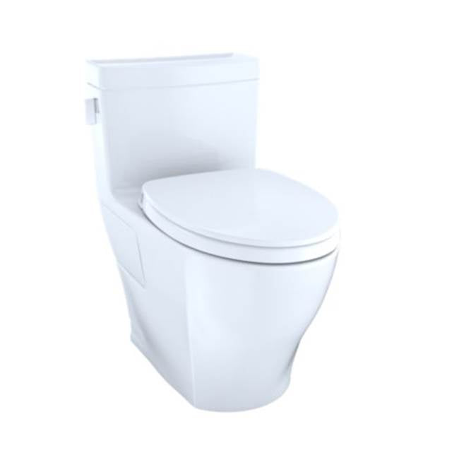Toto MS624124CEFG Legato Washlet+ One-Piece Elongated 1.28 GPF Universal Height Skirted Toilet With Cefiontect