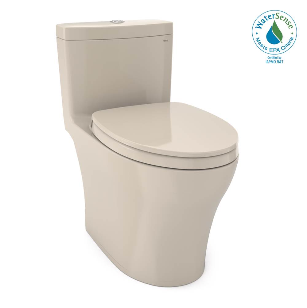 Toto MS646124CEMFGN Aquia Iv One-Piece Elongated Dual Flush 1.28 and 0.9 GPF Universal Height, Washlet Ready Toilet With Cefiontect