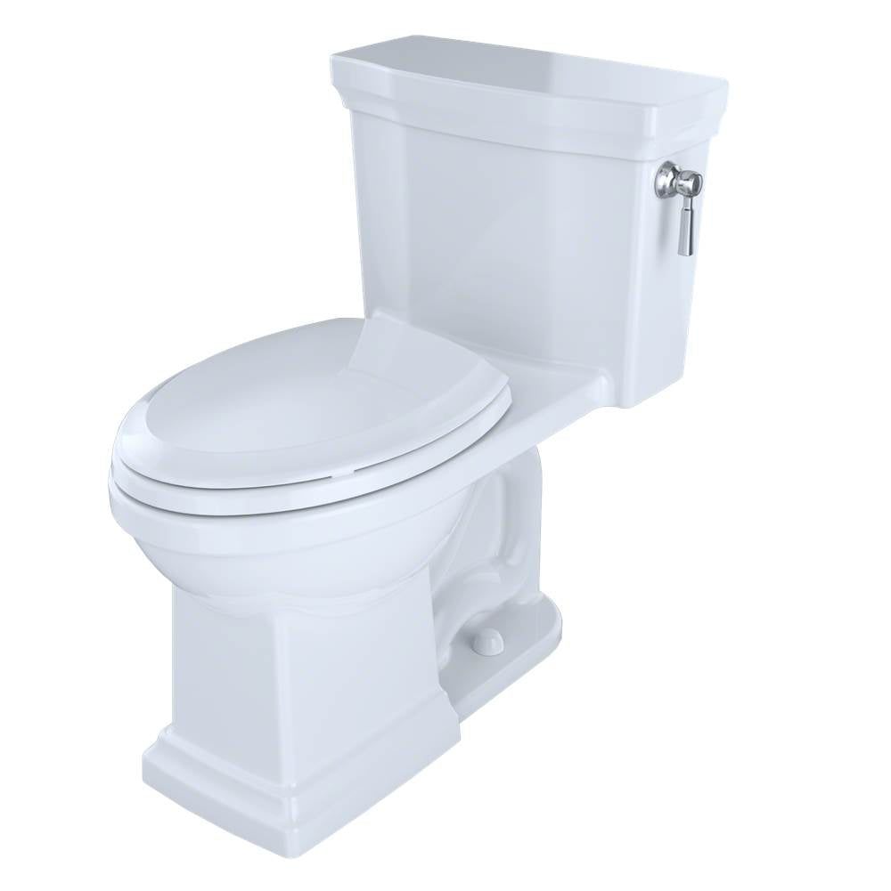 Toto MS814224CEFRG#01 Promenade Ii One-Piece Elongated 1.28 GPF Universal Height Toilet With Cefiontect and Right-Hand Trip Lever