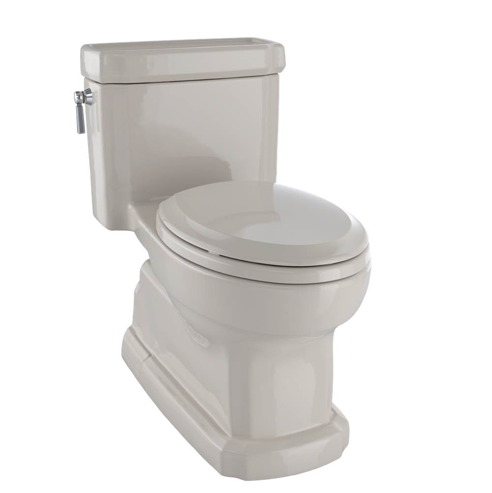 Toto MS974224CEFG Eco Guinevere Elongated 1.28 GPF Universal Height Skirted Toilet With Cefiontect and Softclose Seat
