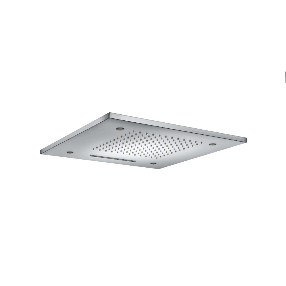 Flusso Cascade MSS.20S 20" Stainless Steel Flush Mount Rainhead With Cascade Watefall & Mist Flow