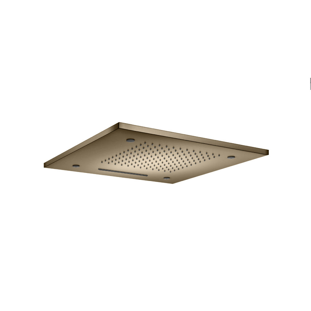 Flusso Cascade MSS.20S 20" Stainless Steel Flush Mount Rainhead With Cascade Watefall & Mist Flow