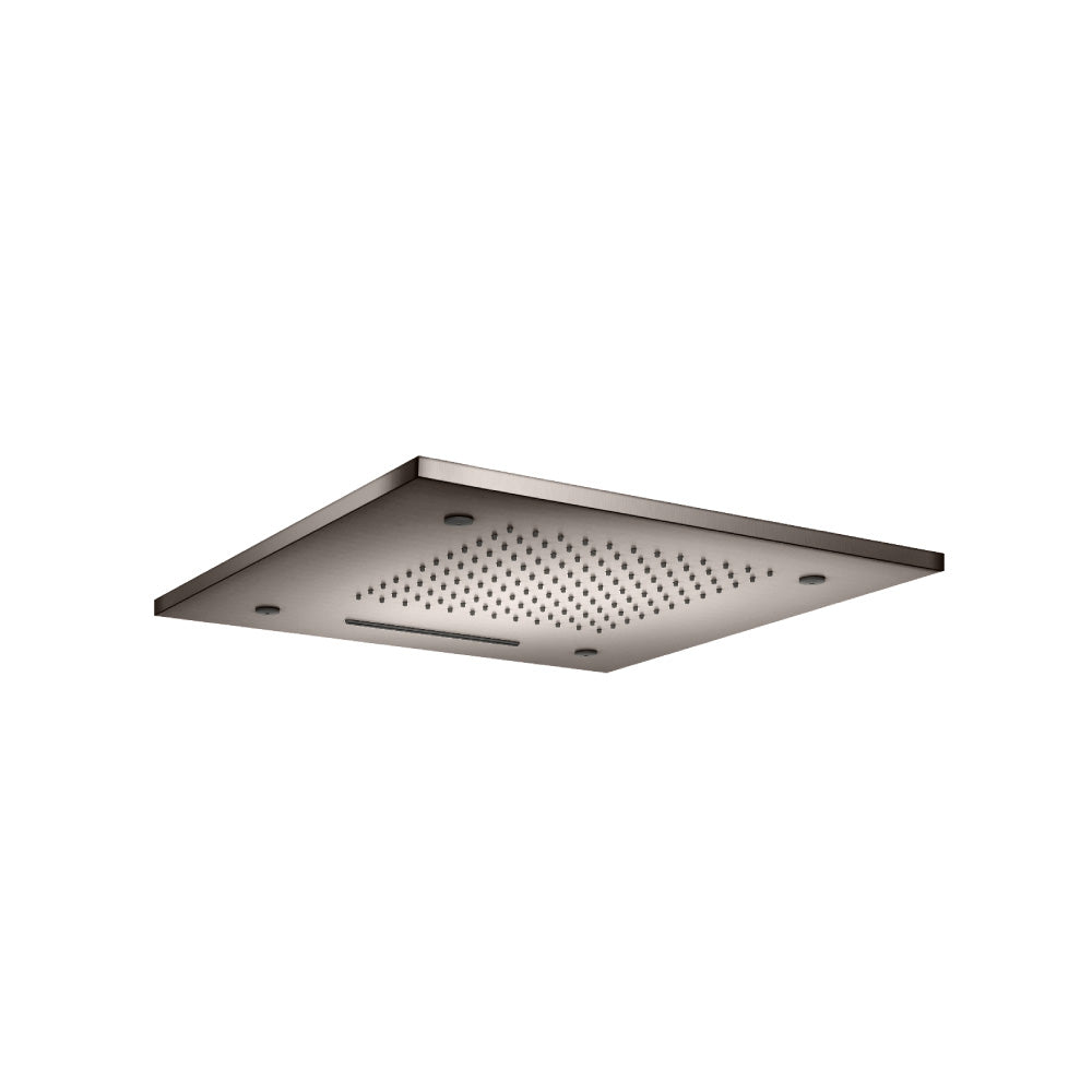 Flusso Cascade MSS.20S 20" Stainless Steel Flush Mount Rainhead With Cascade Watefall & Mist Flow