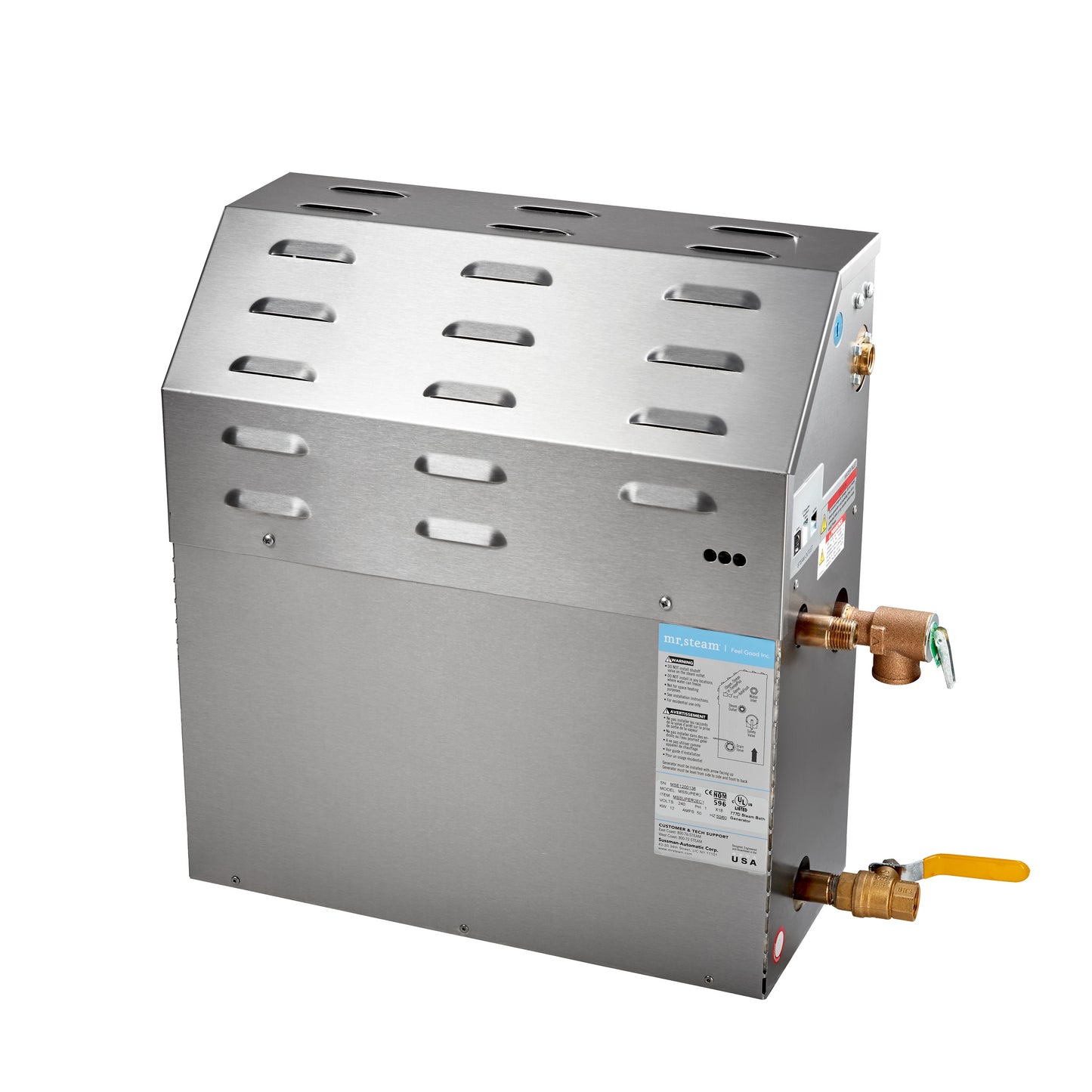 Mr. Steam MSSUPER2RB1X Super 12 kW (12000 W) Steam Shower Generator of 208 Volt & 1-Phase with Express Steam
