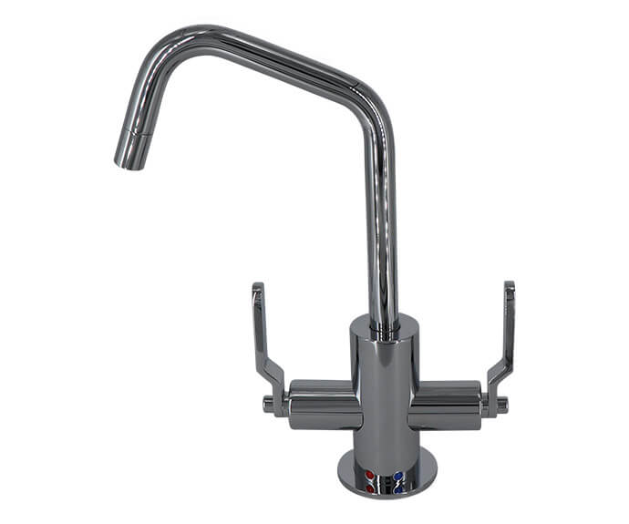 Mountain Plumbing MT1821-NLIH Hot Cold Water Faucet with Contemporary Round Body Industrial Lever Handles - Parent